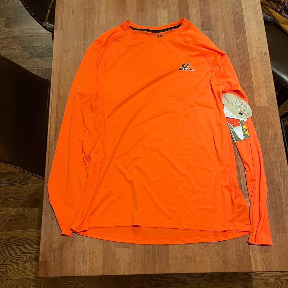 NWT Mossy Oak Blaze Orange Long Sleeve Shirt Hunting